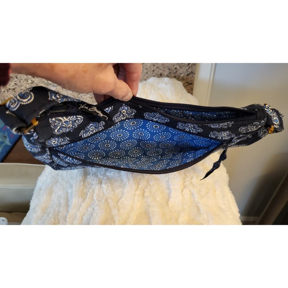 Vera Bradley Quilted Crossbody Bag Handbag Purse Calypso Blue - Picture 14 of 16
